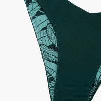Sunshine Scoop Ultra Cheeky Bikini Bottom - Green Rib
