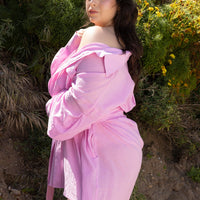 I Need a Vacation Shirt Dress - Pink Lavender