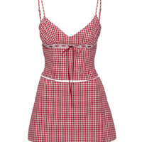 Daydreaming Gingham Set Red / White