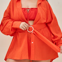 I Need a Vacation Shirt Dress - Poppy