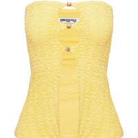 Lost Souls Strapless Cut Out Top Lemon