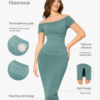 Shapewear Eco-Friendly Off Shoulder Seamless Dress