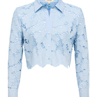 Seychelle Cropped Eyelet Blouse