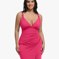 Shapewear Sculpting Side Slit Mini Dress