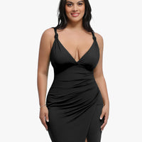 Shapewear Sculpting Side Slit Mini Dress