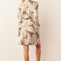 Meadow Cloud Jersey Classic Short Robe in Fern