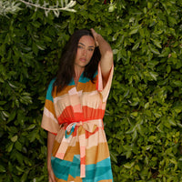 Marisa Cloud Jersey Short Robe in Sunset