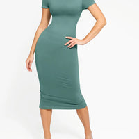 Shapewear Eco-Friendly Sculpting Seamless Midi Dress Set