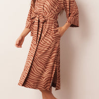 Vera Cloud Jersey Midi Robe in Bengal
