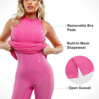 Shapewear Modal Sleeveless Mock Neck Slimming Maxi Dress