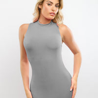 Shapewear Modal Sleeveless Mock Neck Slimming Maxi Dress
