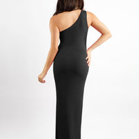 Shapewear Modal One Shoulder Front Slit Slimming Maxi Dress