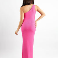 Shapewear Modal One Shoulder Front Slit Slimming Maxi Dress