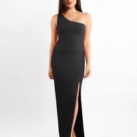 Shapewear Modal One Shoulder Front Slit Slimming Maxi Dress