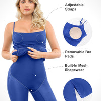 Shapewear Ruched Bodycon Midi Slip Dress