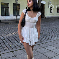 The Love Galore Romper White Lower Impact