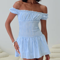 Count My Blessings Playsuit Blue Check