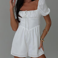 Rooney Romper White
