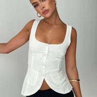 Spirito Vest Top White