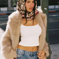 Baseline Square Neck Rib Tank Top White