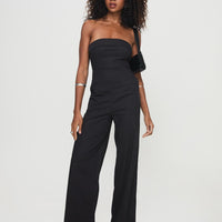 Luster Strapless Jumpsuit Black