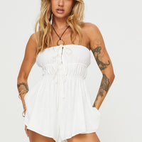 Kassidi Strapless Romper Cream