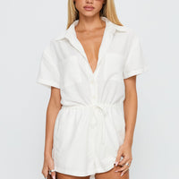 Palm Cove Playsuit White