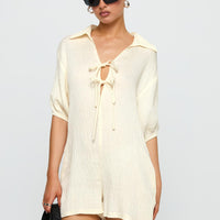 Power Move Romper Beige