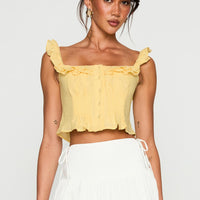 Isadoria Frill Top Yellow