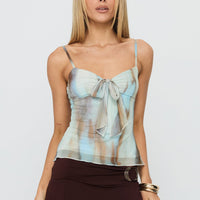 Bloomsbury Top Blue / Brown
