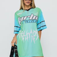 Turbo Champion Moto Jersey Top Blue / Green