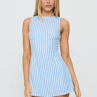 Yumiko Playsuit Blue Stripe