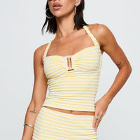 Dreaming Of Me Top Yellow Stripe