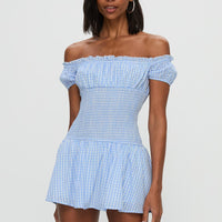 Count My Blessings Playsuit Blue Check