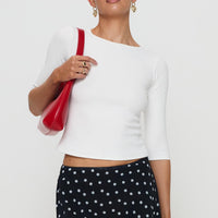 Elaia 3/4 Sleeve Top White
