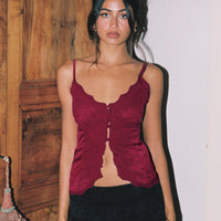 Juliana Top Dark Red