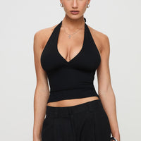 Whimsy Halter Top Black