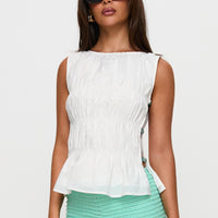 Read My Soul Bead Detail Top White