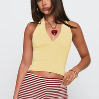 Whimsy Halter Top Lemon