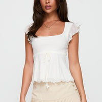Auroraah Frill Top White