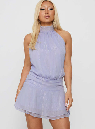 Maelis Backless Playsuit Purple