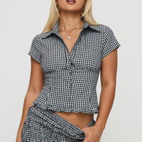 Covey Shirred Puff Sleeve Top Multi