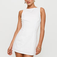Yumiko Romper White