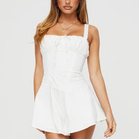 Cherry Romper White