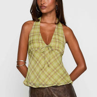 Amalthea Top Green Check