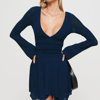 Nautia Long Sleeve Romper Navy