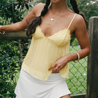 Zami Pleat Top Lemon