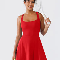 BRXL A-Line Twist-Back Cutout Tennis Dress