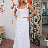 Isadoria Frill Top White