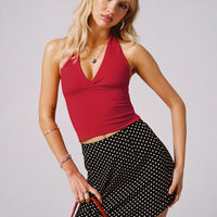 Whimsy Halter Top Red